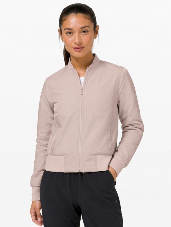 lululemon athletica Jackets & Blazers - Lululemon Non-Stop Bomber *Reversible Size 10 Pink Fawn Puffer Jacket